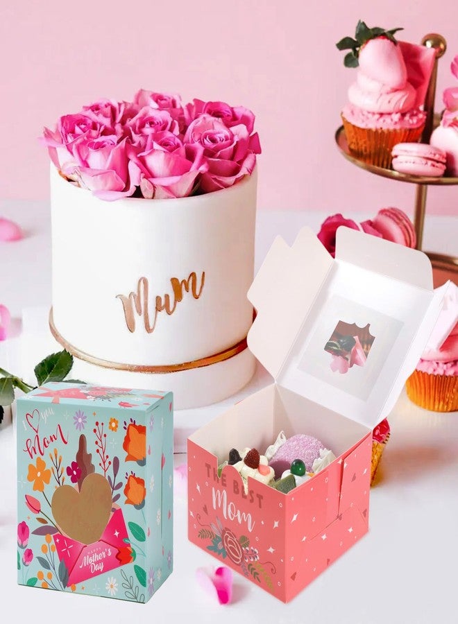 HOWAF 12pcs Happy Mother's Day Cookie Boxes with Window Mothers Day Box, Mother's Day Bakery Cupcake Treat Boxes Love Mom Flowers Gift Box for Happy Mother's Birthday Party Supplies - Image 4